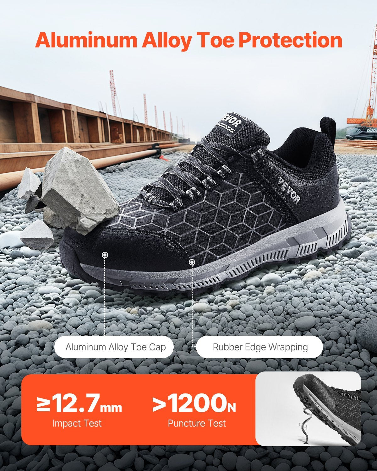 Athletic Steel Toe Wide Safety Sneakers