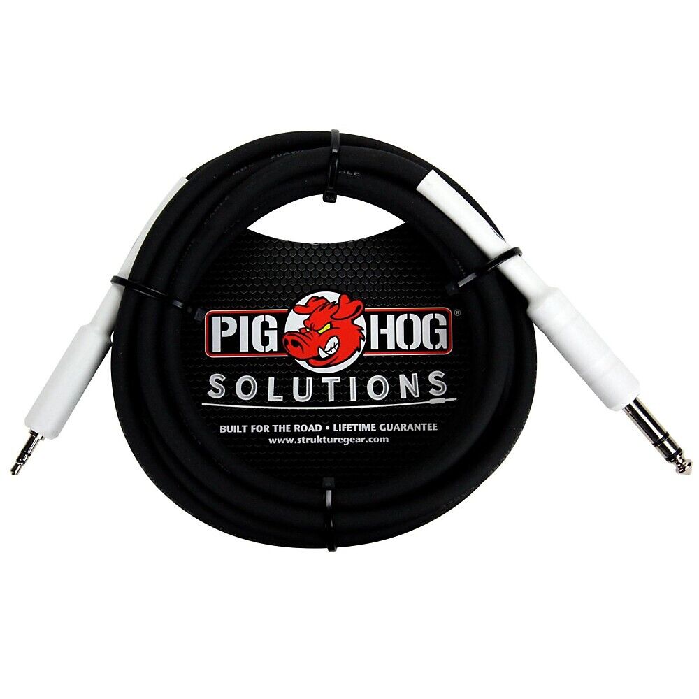 1/4' TRS to 1/8' Mini Cable 10ft Pig Hog PX48J10 Solutions