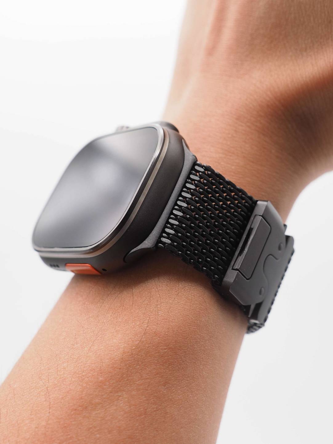 Magnetic Umbrella Buckle Milanese Stainless Steel Strap for Apple Watch