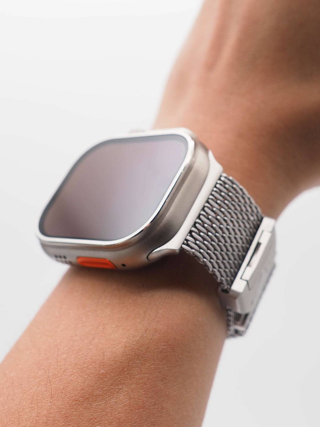 Magnetic Umbrella Buckle Milanese Stainless Steel Strap for Apple Watch