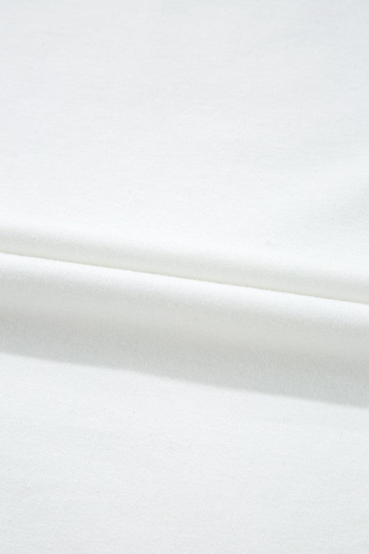 Lace Insert Long Sleeve Drop Shoulder Tee