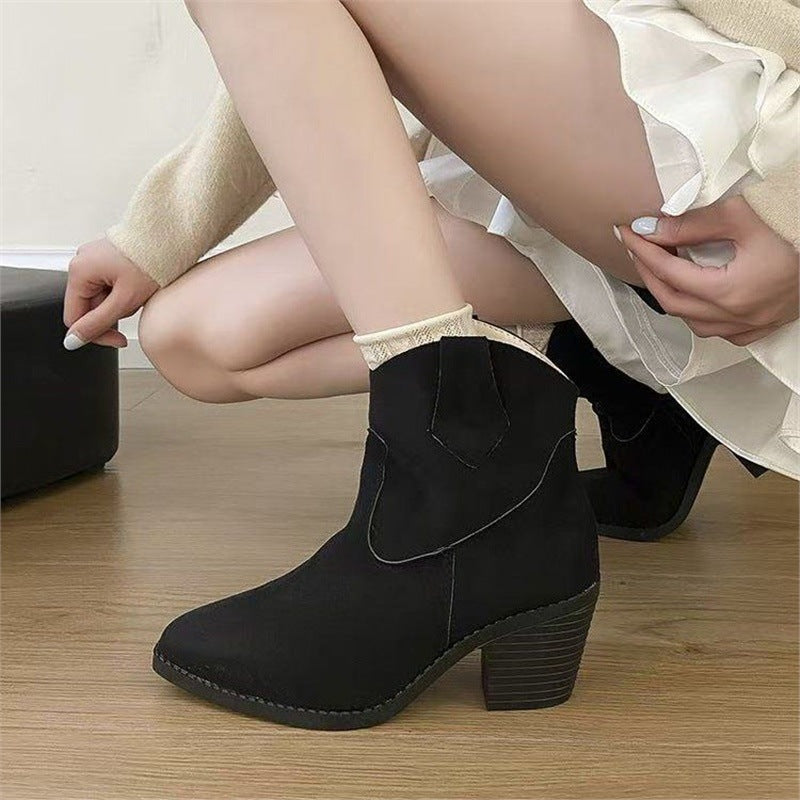 Retro Sock Cuff Stylish Ankle Booties Women’s Stepique
