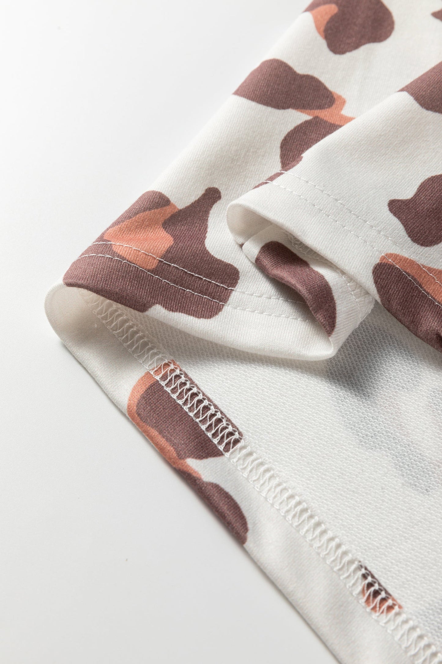 Beige Drawstring Leopard Print Loose Pants with Patch Pocket