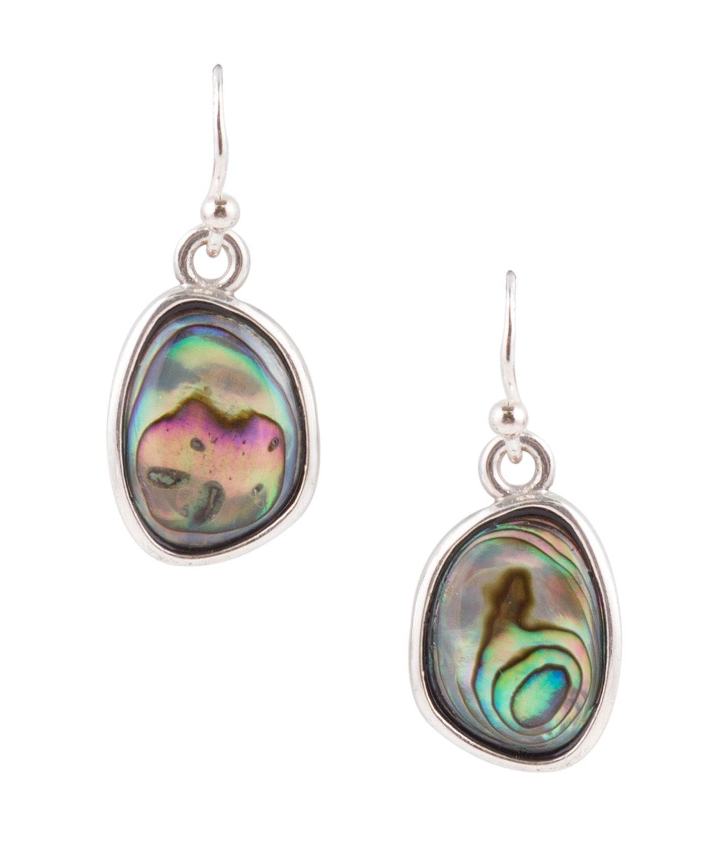Blue Abalone Sterling Silver Drop Earrings