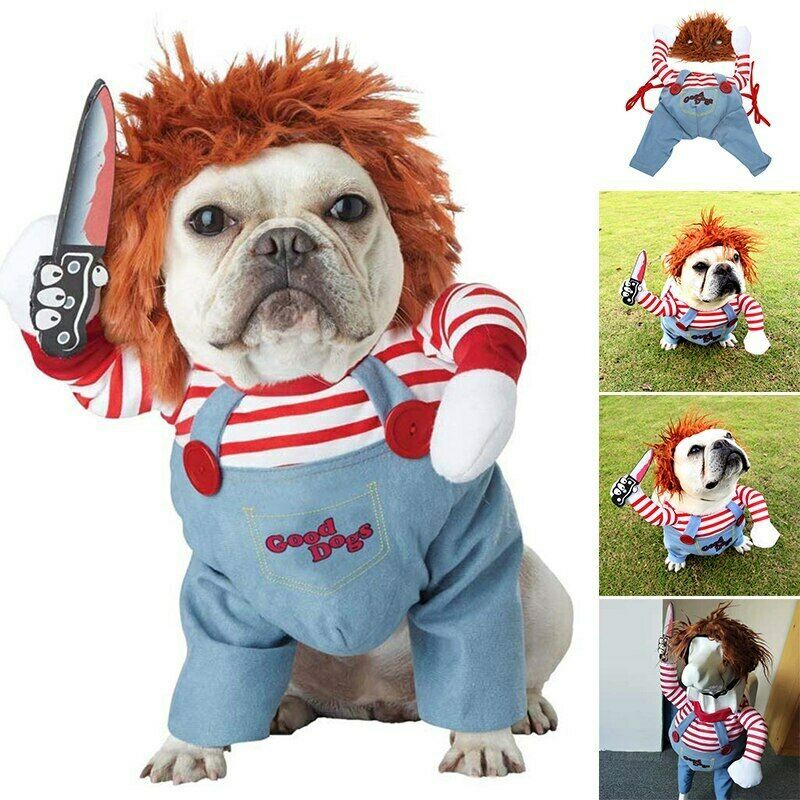 Halloween Pet Costume Adjustable Funny Dog Clothes Scary Cosplay Party