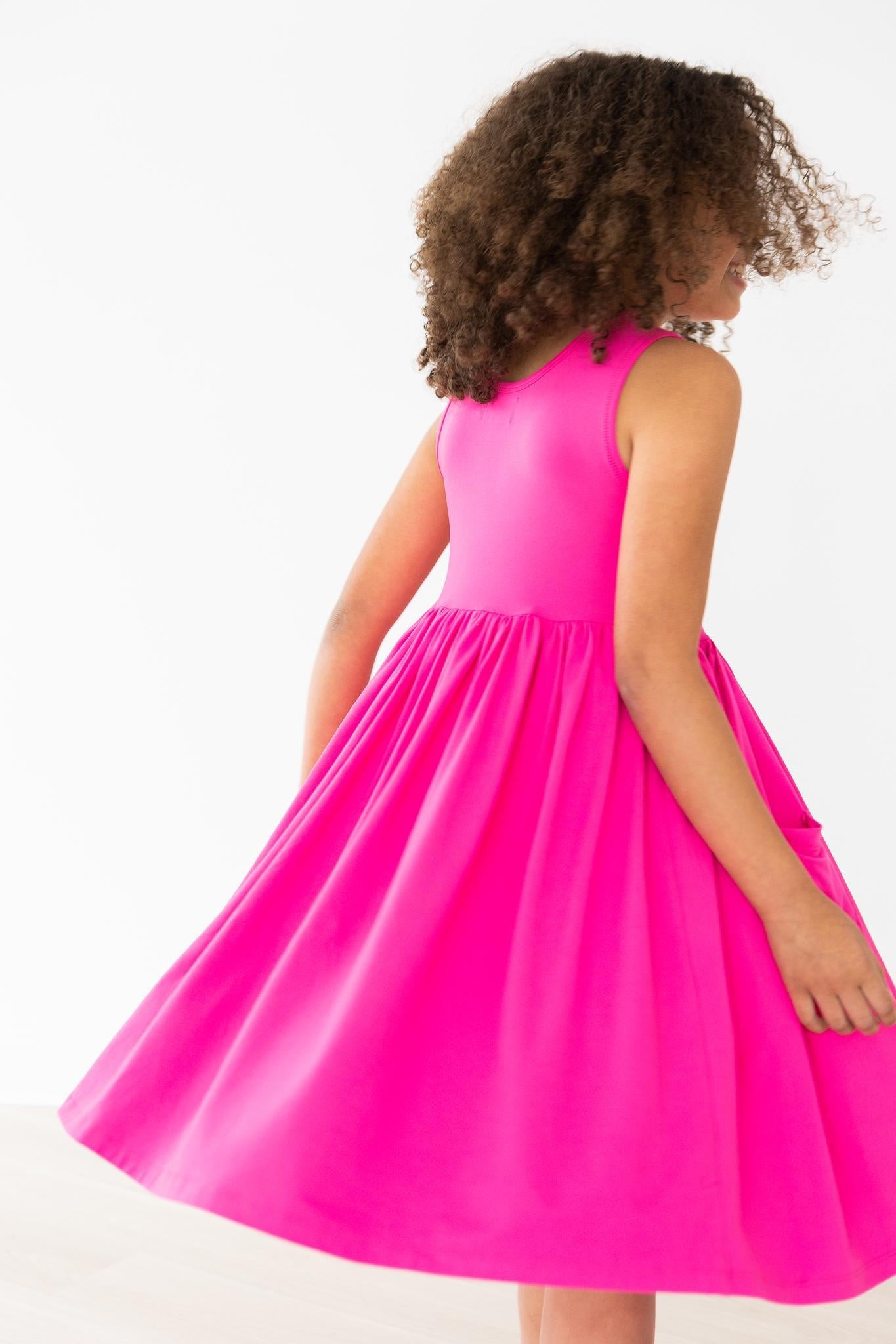 Hot Pink Twirl Tank Dress Mila & Rose