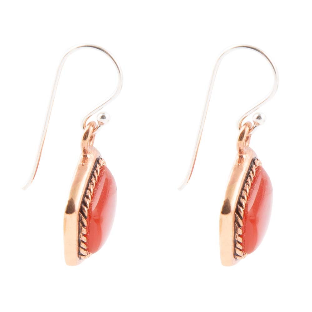Abstract Carnelian Copper Earrings Barse Jewelry