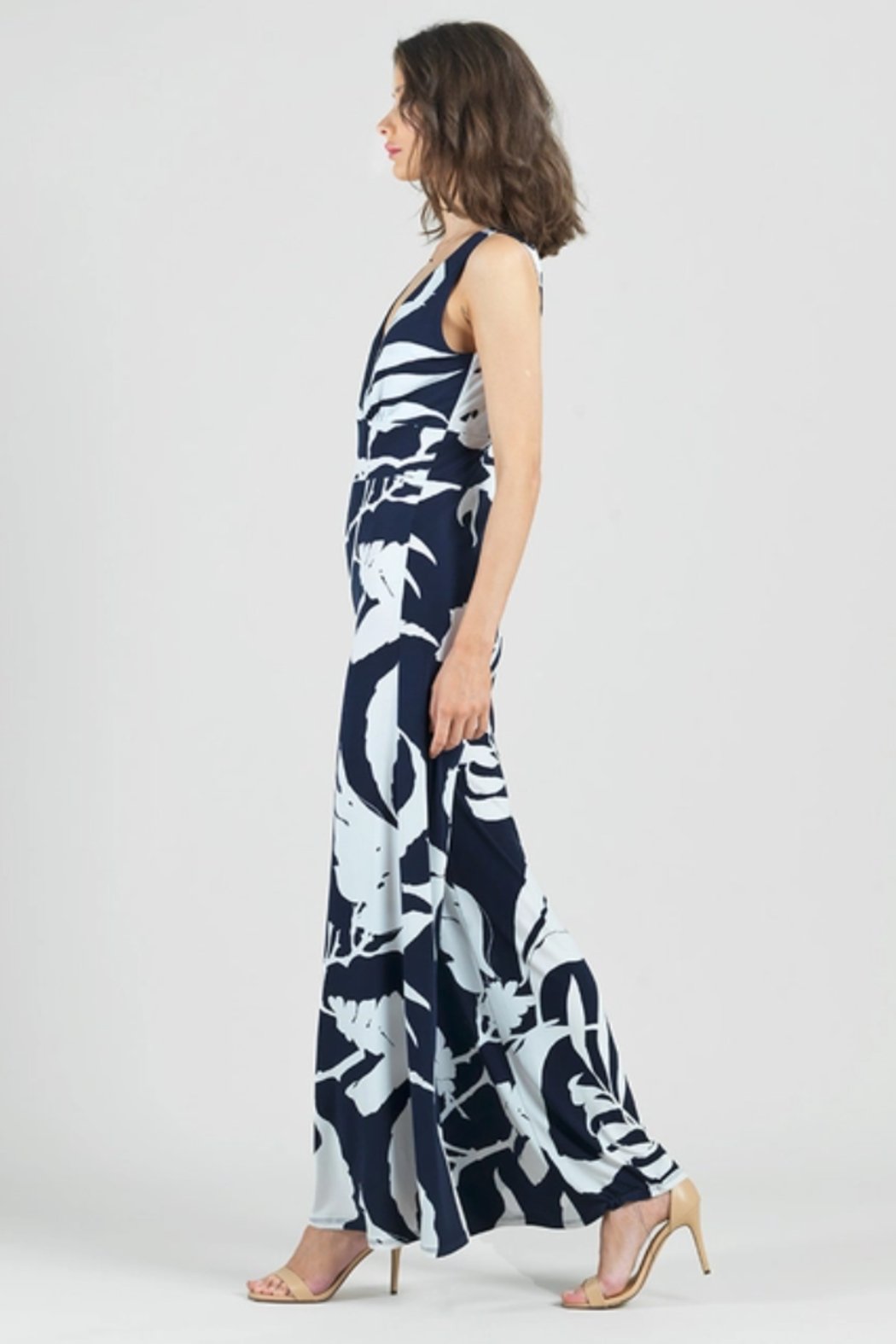 Abstract Print Soft Knit Jumpsuit Soft Knit Jumpsuit