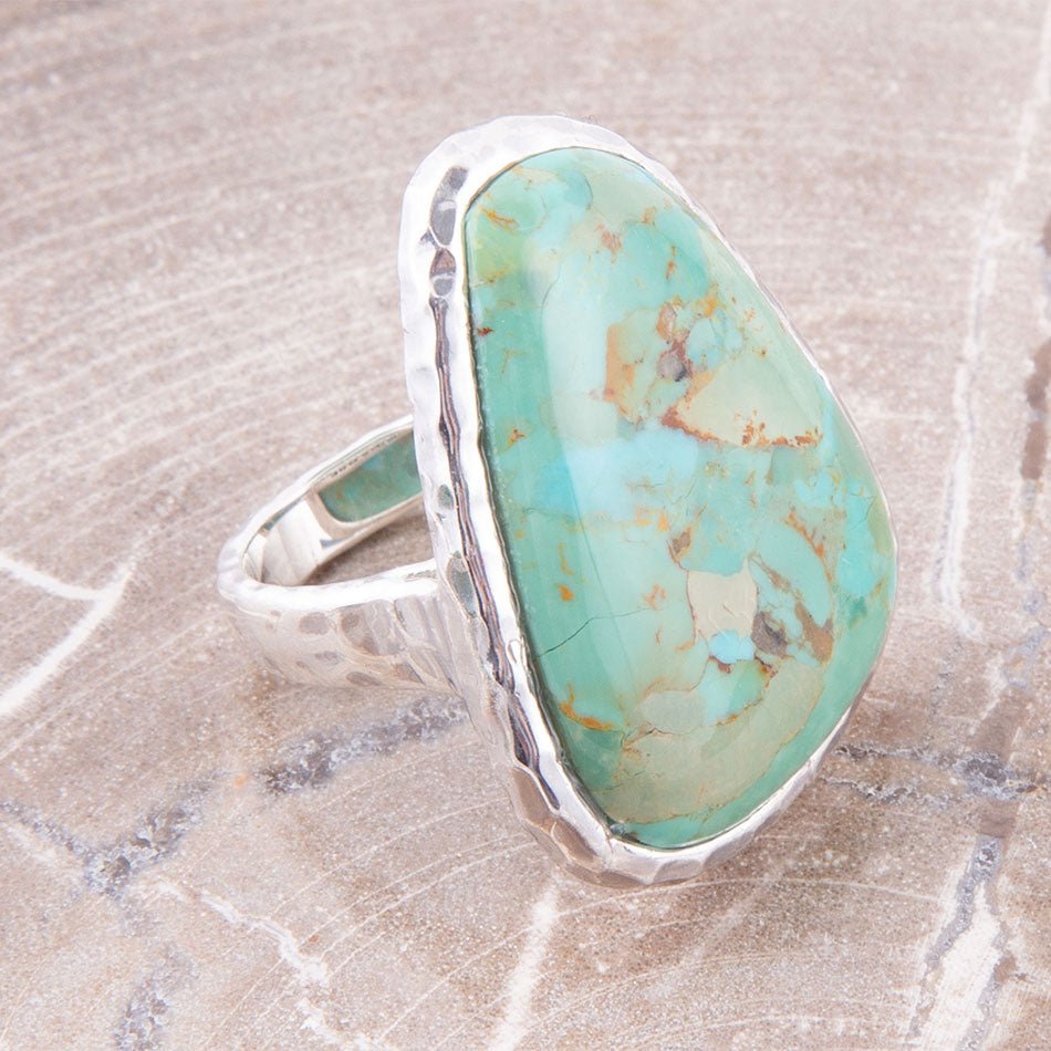 Abstract Blue Turquoise Sterling Silver Ring Barse Jewelry