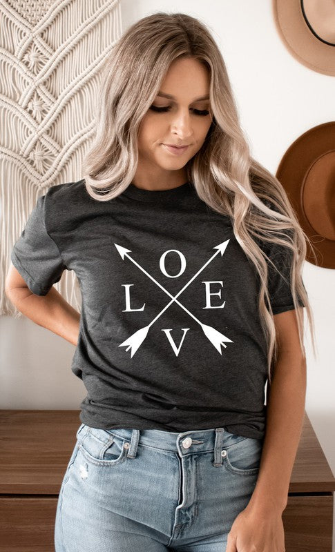 Love Arrows Valentines Day Graphic Tee
