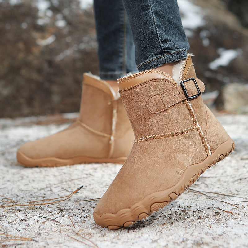 Warm Fleece-Lined Anti-Slip Snow Boots Unisex Winter Boots