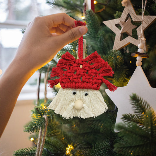 Christmas Tree Hand-woven Decorative Pendant Cotton Home Hanging Decoration
