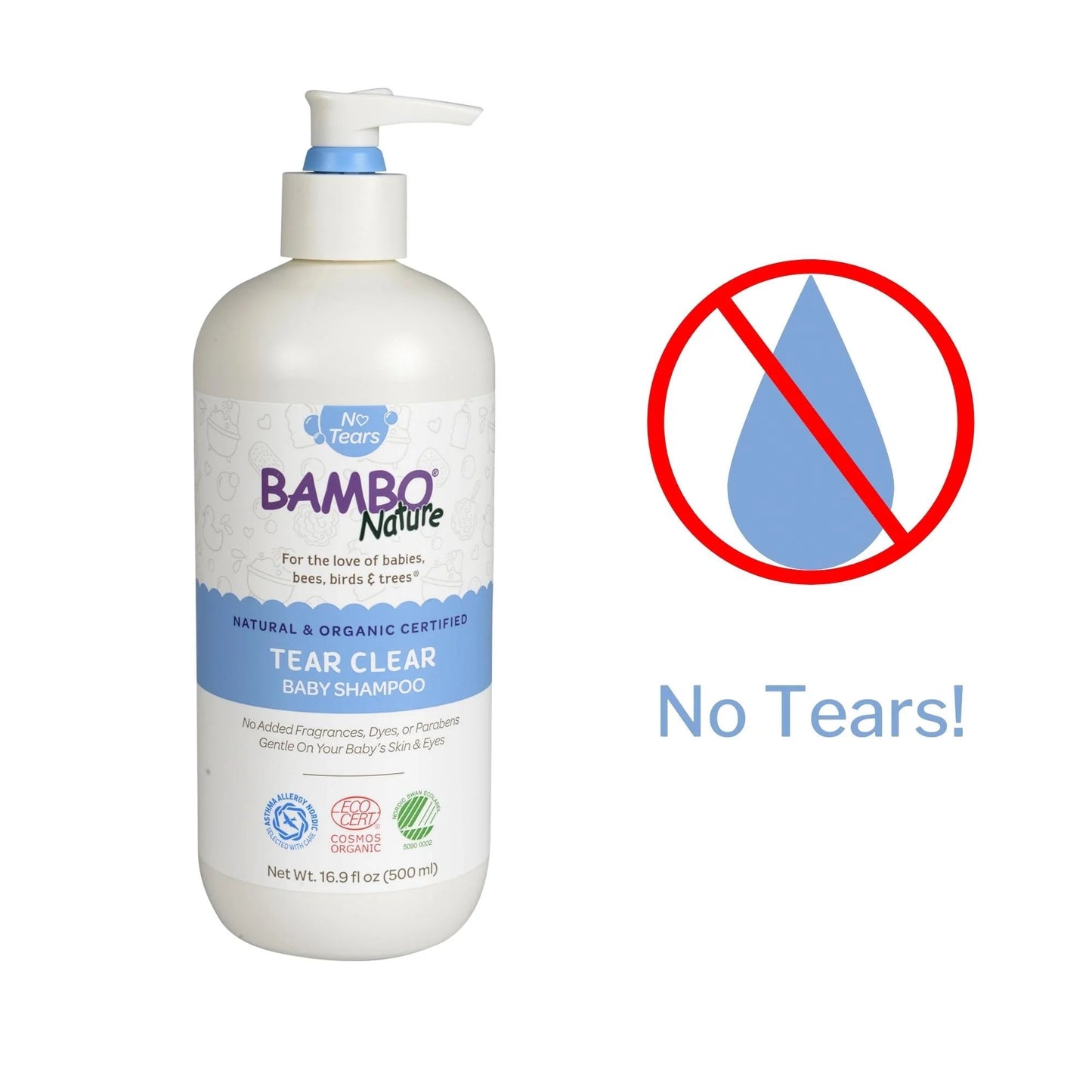 Bambo Nature Tear Clear Baby Shampoo — 16.9 fl oz Pump Bottle