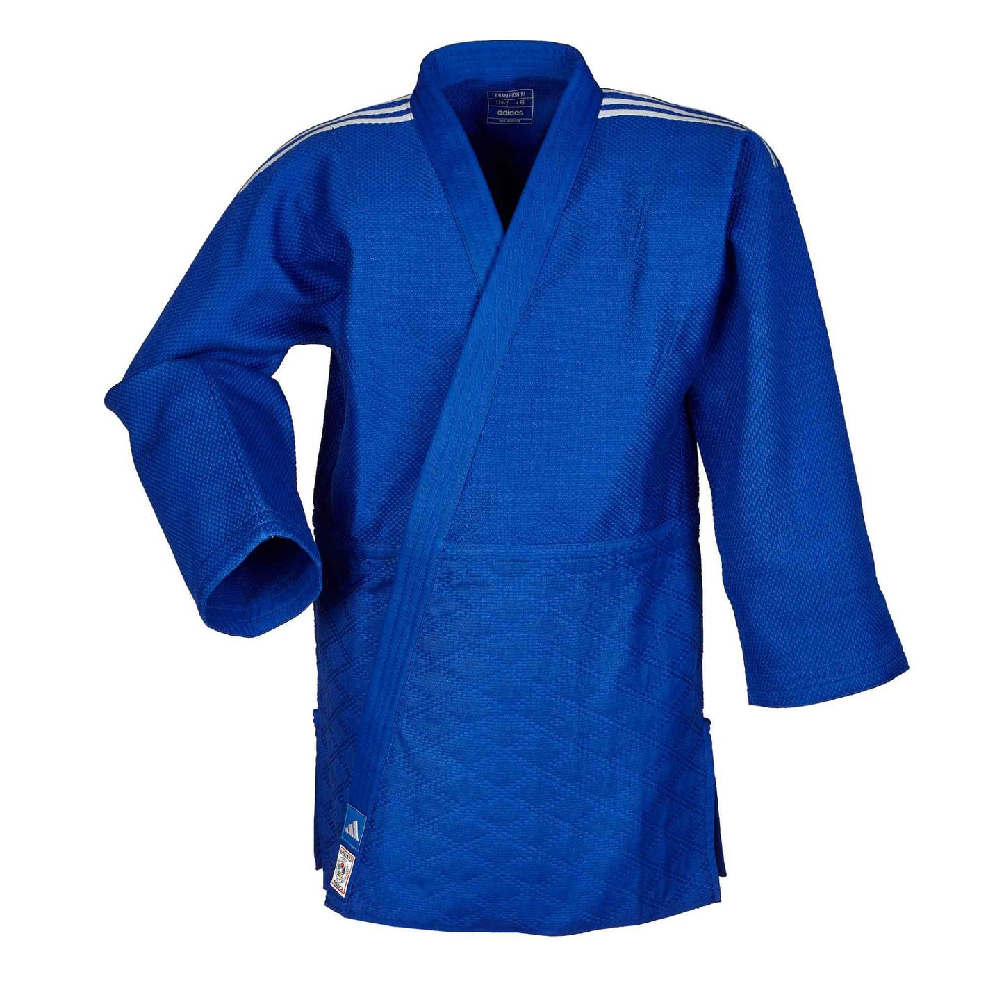 IJF Champion 2 Slim Cut White Judogi with Stripes