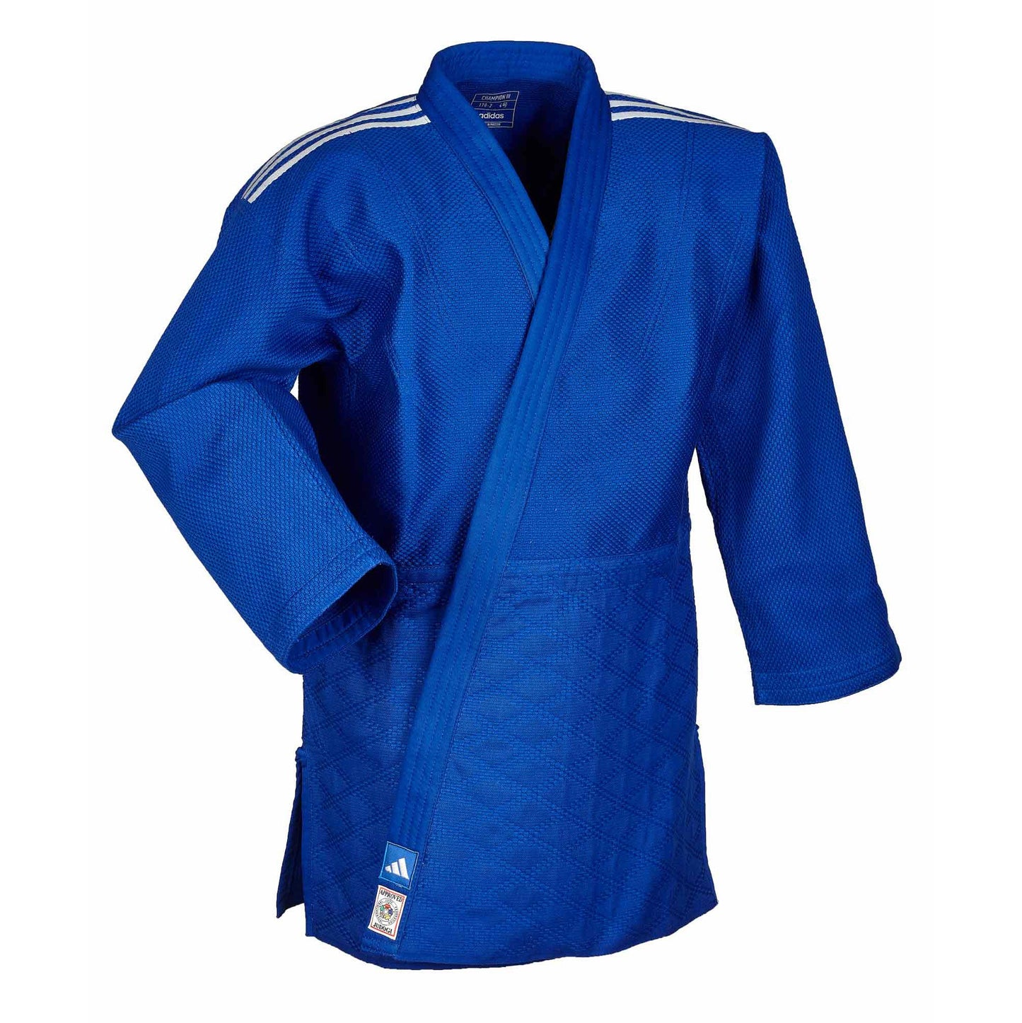 IJF Champion 2 Slim Cut White Judogi with Stripes