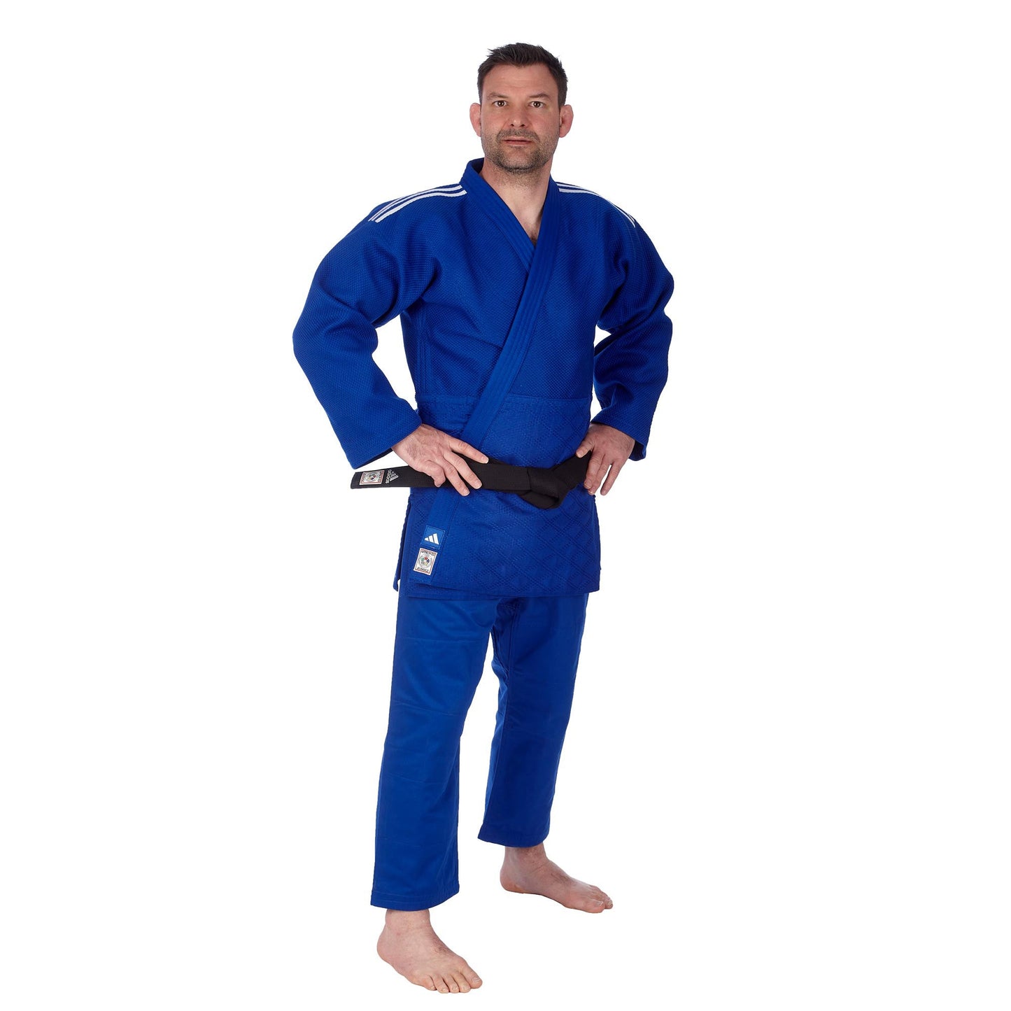IJF Champion 2 Slim Cut White Judogi with Stripes