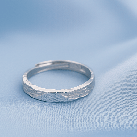 Adjustable Twisted Clear Zircon Sterling Silver Ring Luxury Jewelry