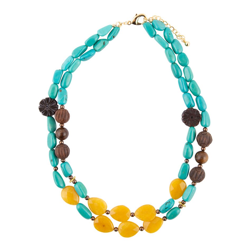 Agave Mixed Stone Statement Necklace