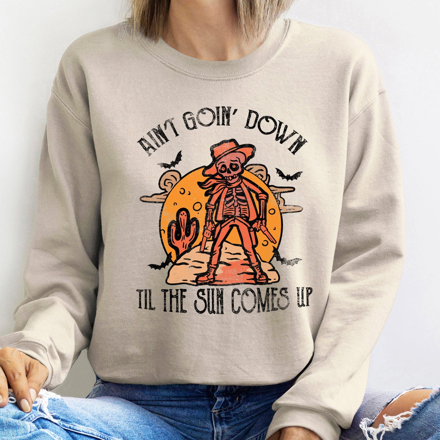 Ain't Going Down Halloween Sweatshirt
