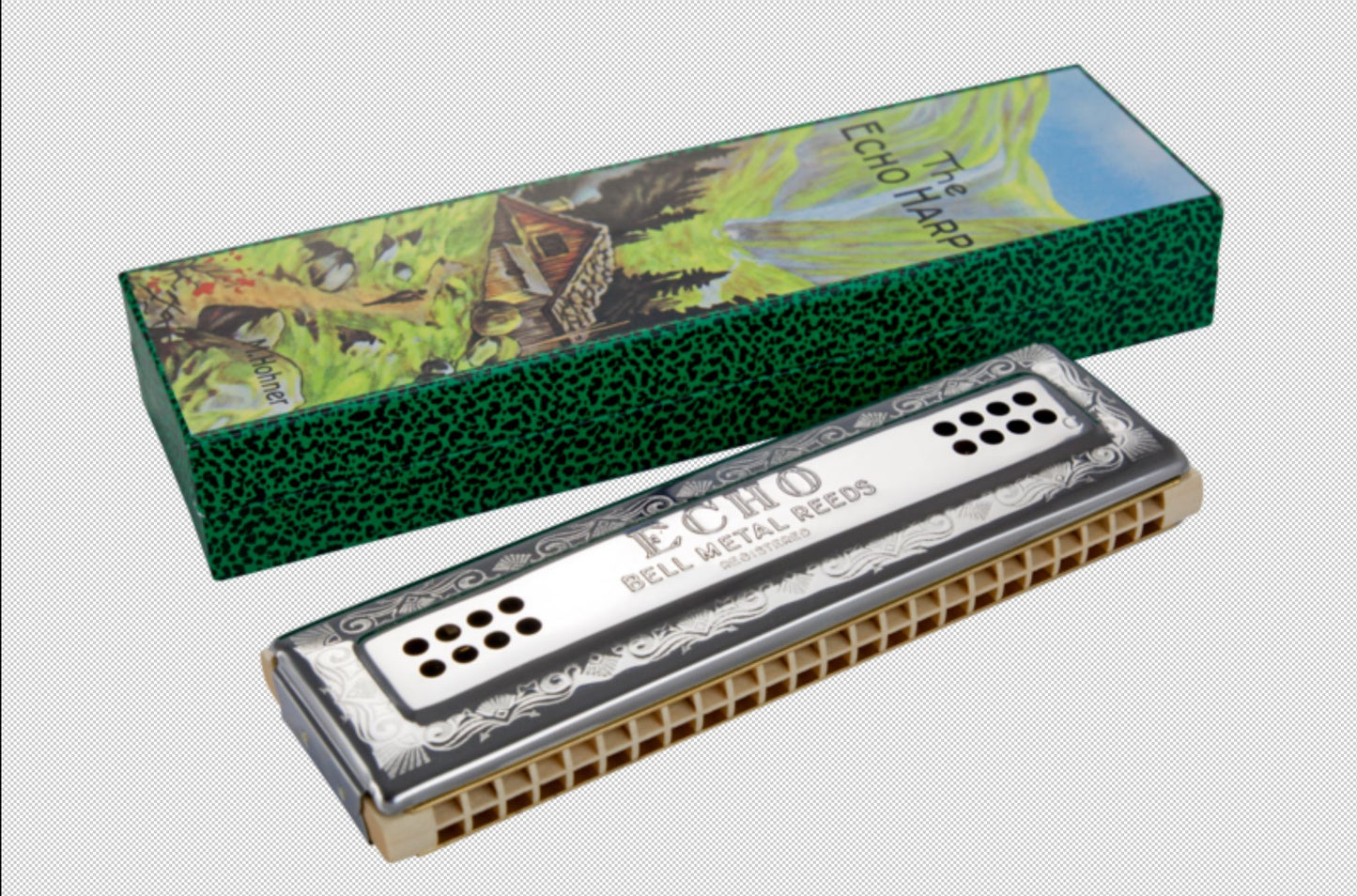 Hohner Echo Harp 2x48 Harmonica - Key of C/G -NEW