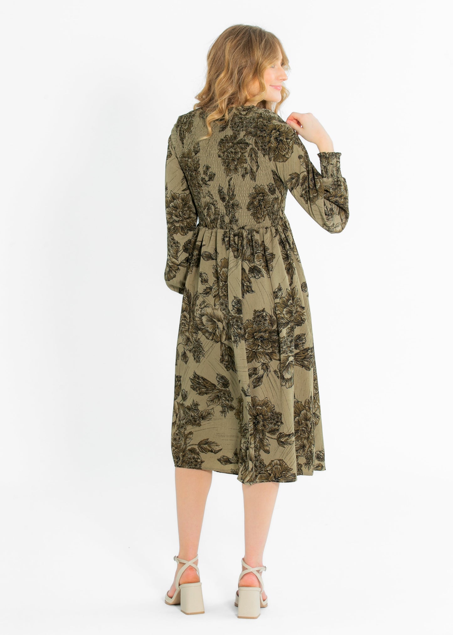 Aleeyah Smocked Midi Dress