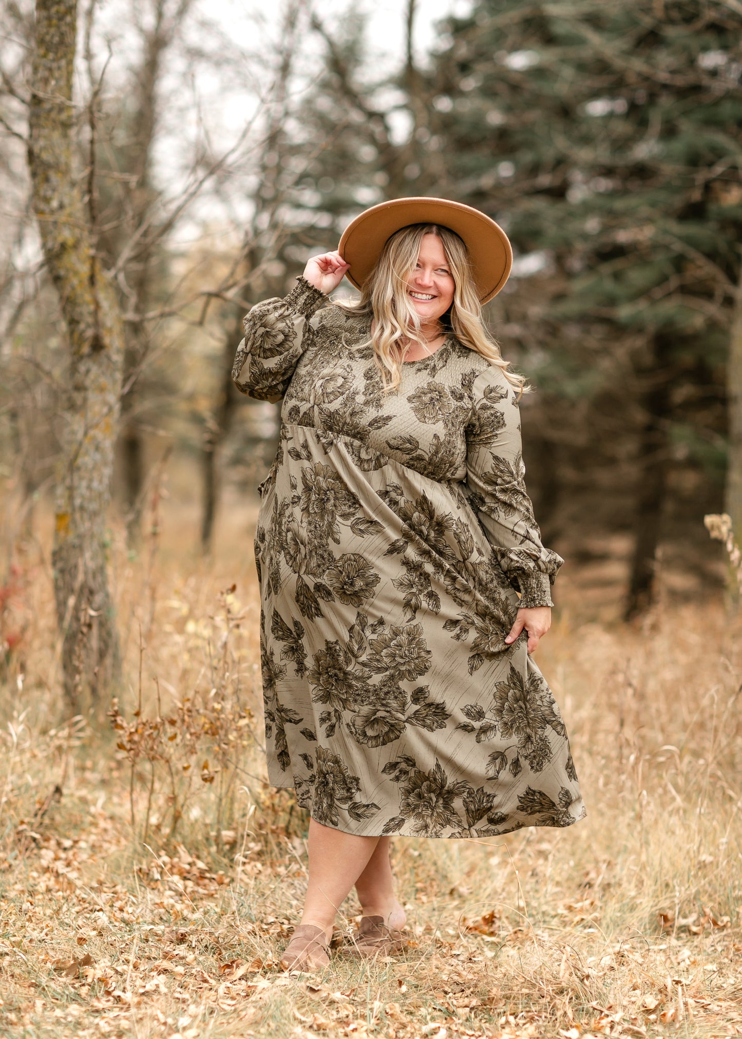 Aleeyah Smocked Midi Dress