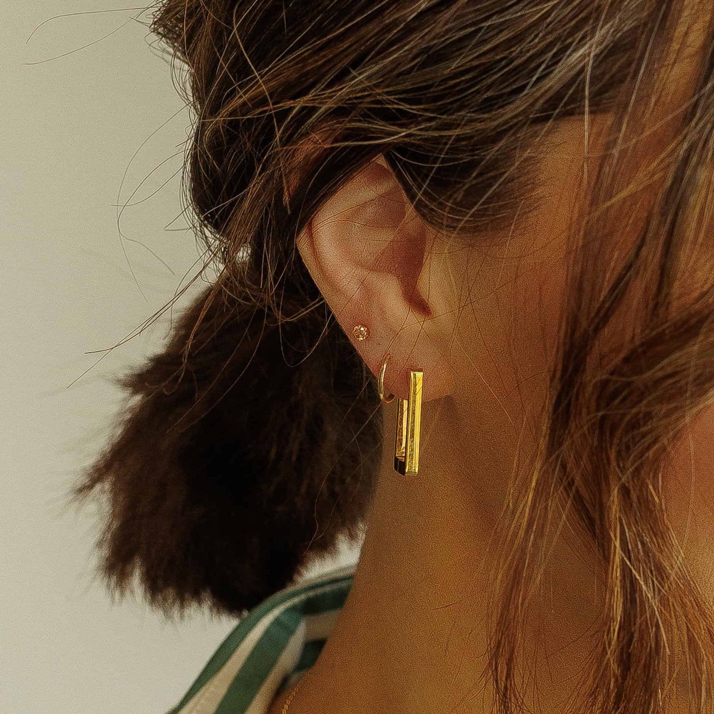 Square Hoop Chunky Earrings Alex Sela Designs