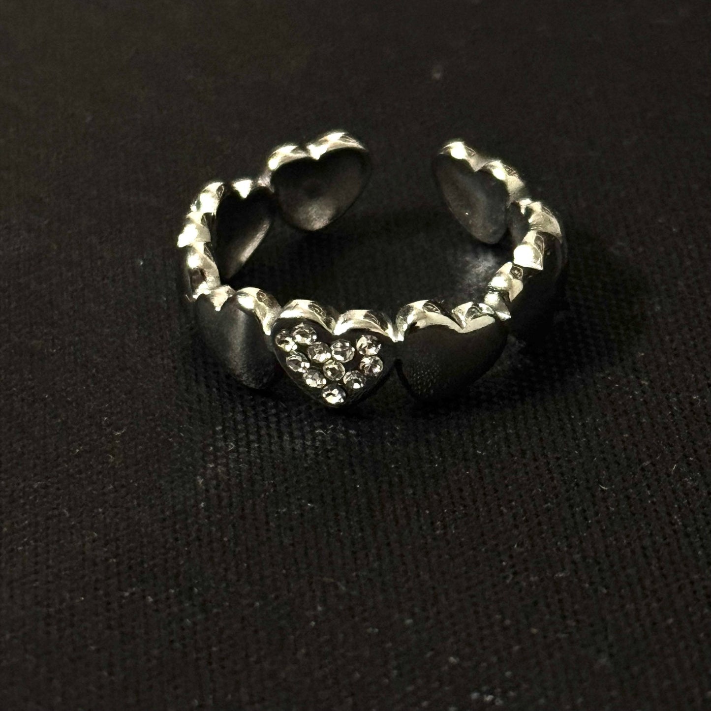 Minimalist Stainless Steel Heart Ring All Heart Open Ring Amtikiss Casuals