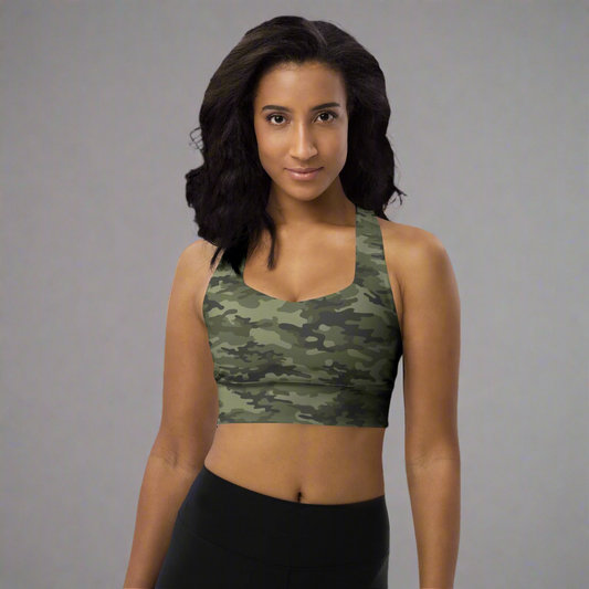 The Casual Camo Company Longline Sports Bra