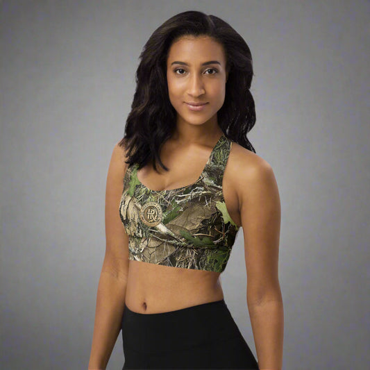 Camo Longline Support Sports Bra HedgeRow