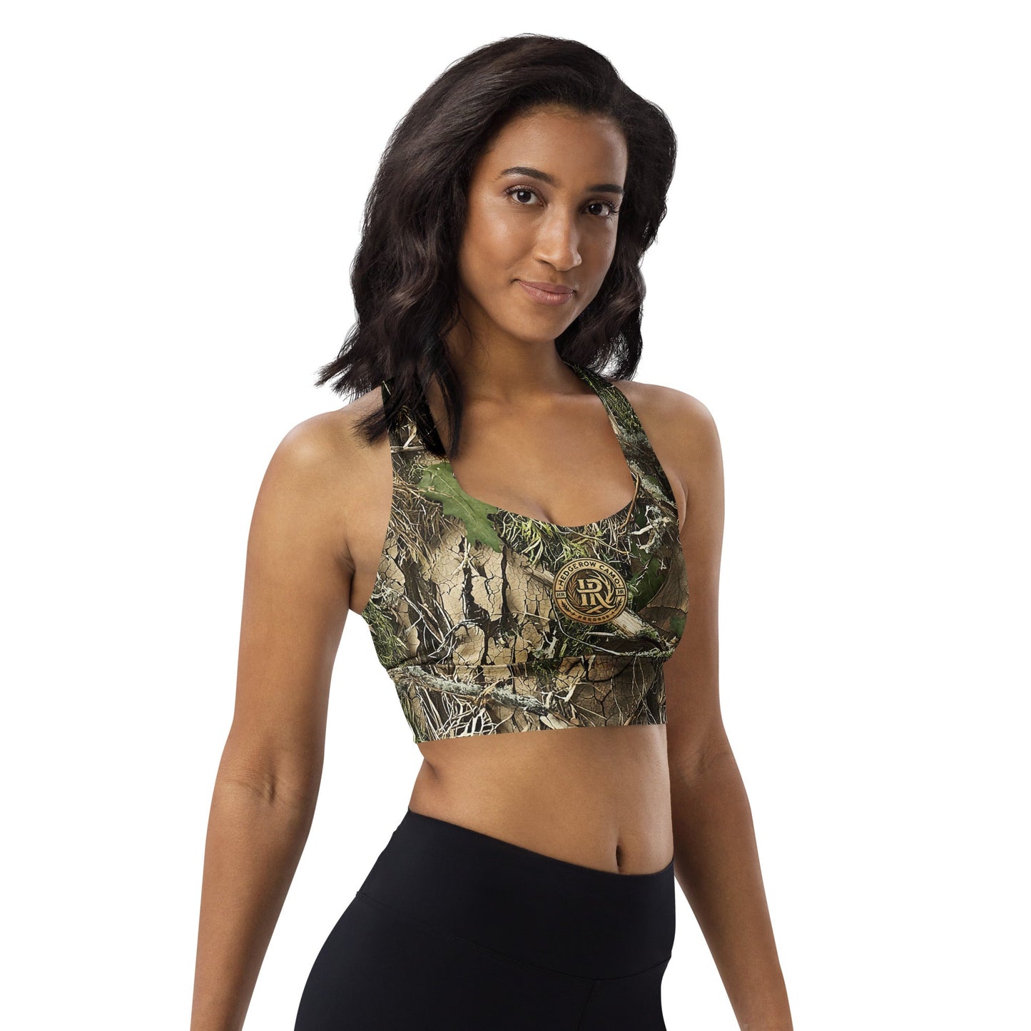 Camo Longline Support Sports Bra HedgeRow