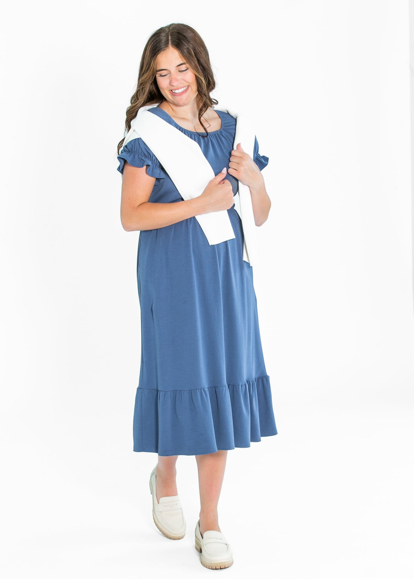 Amy Puff Sleeve Midi Dress