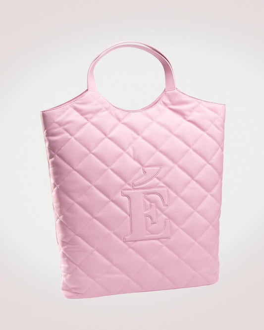 Large Shopper Tote Pink Lambskin Leather Bag Anne