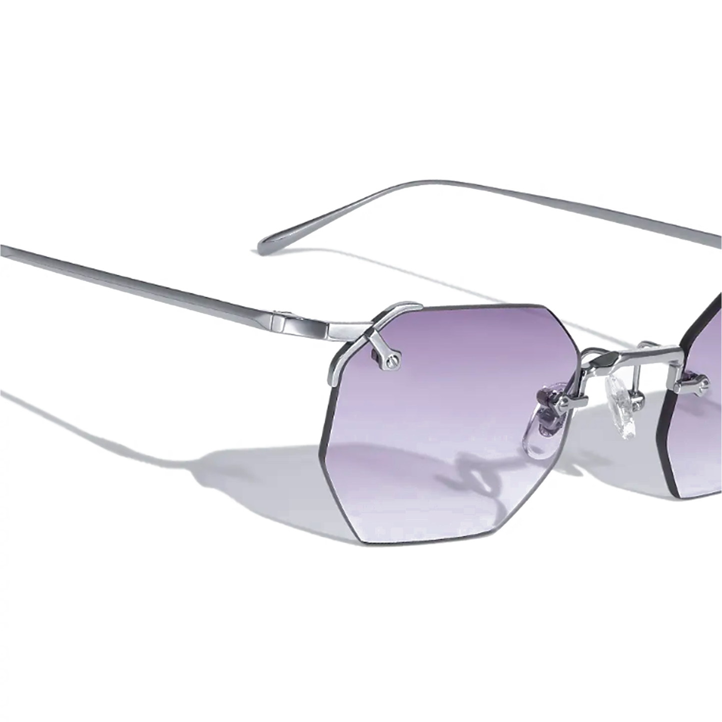 A.M. Metal Hexagon Sunglasses