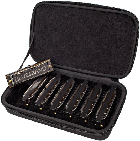 Hohner Blues Band Key Set Diatonic Harmonica 7-pack