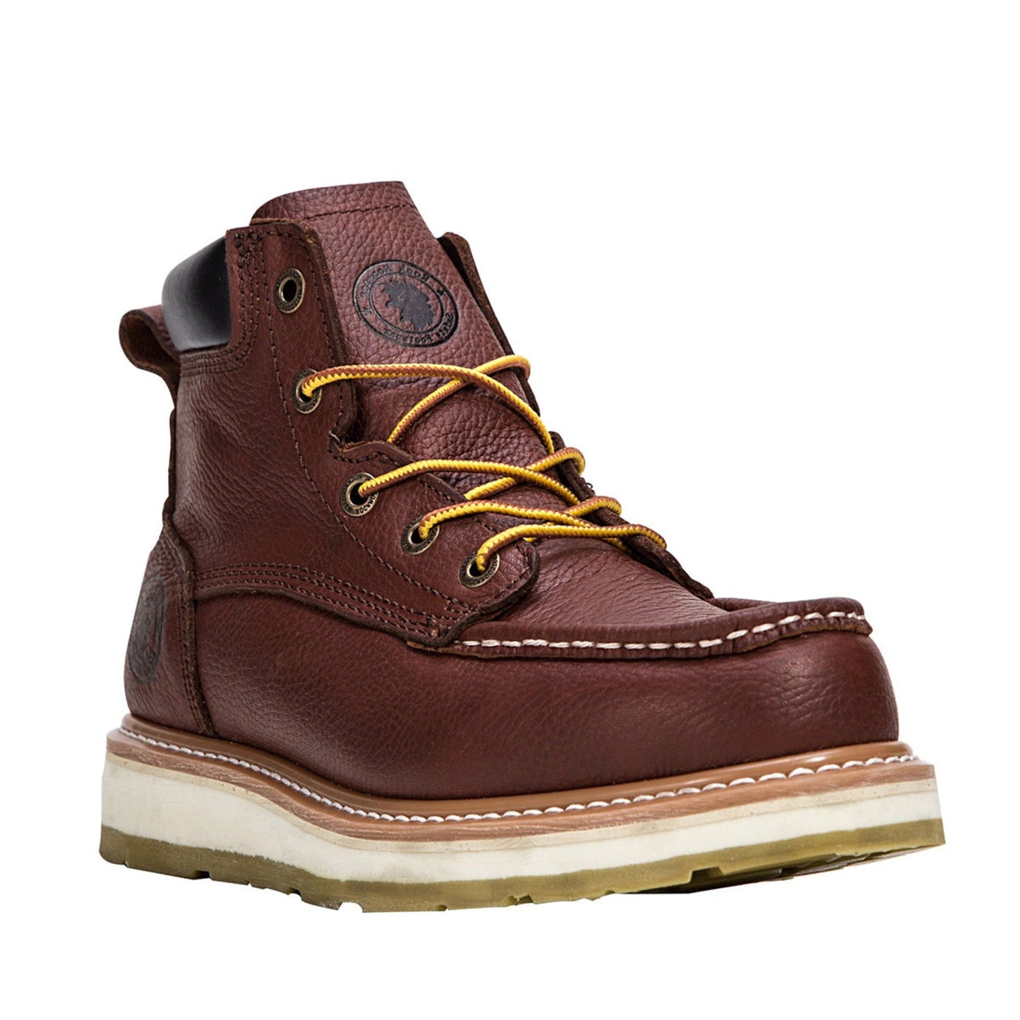 Brown Soft Toe Wedge Work Boots Men's 6 Inch ROCKROOSTER