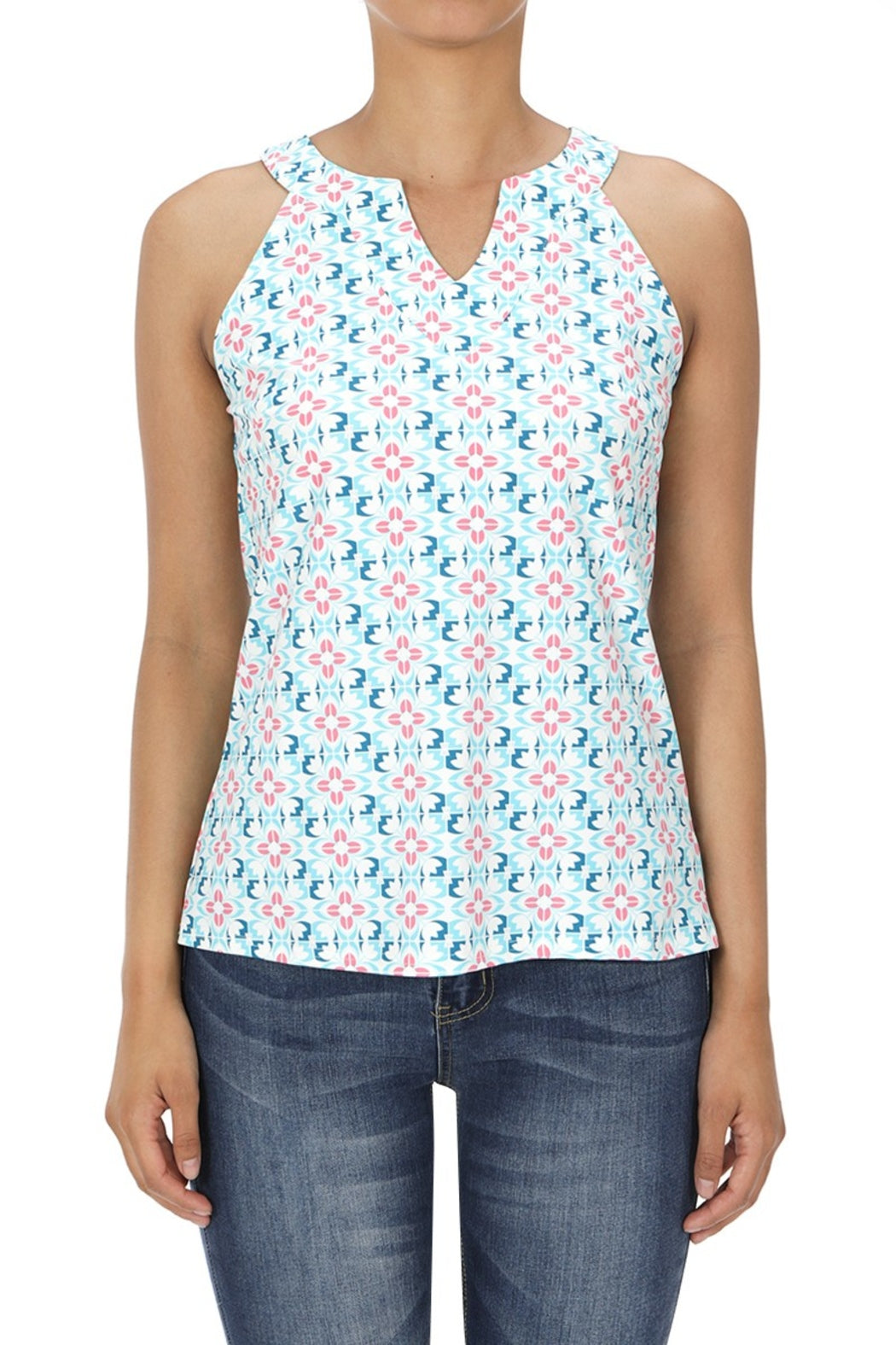 Sky/blue Sleeveless Top