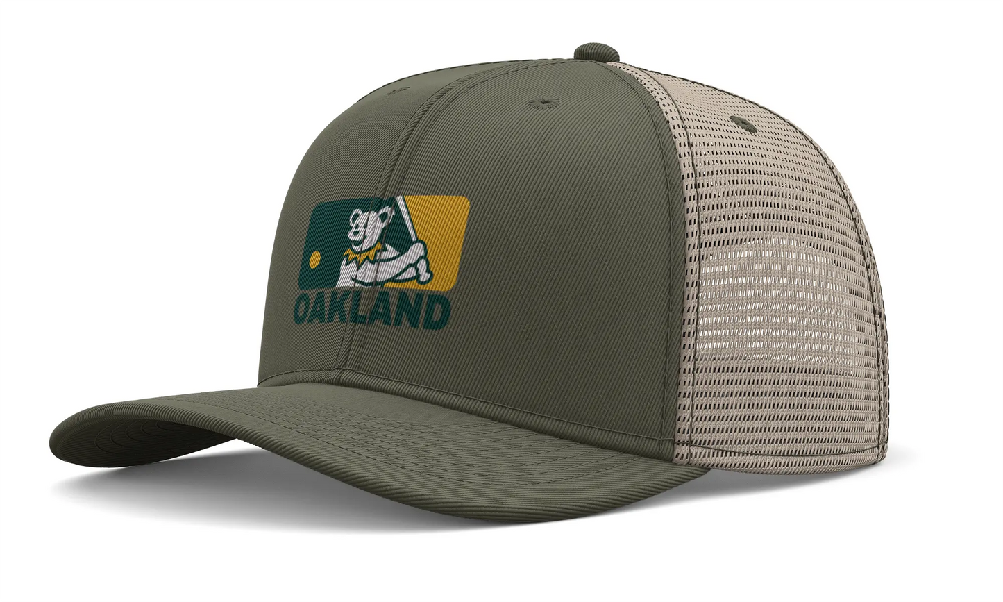 Oakland Baseball Edition Dancing Bear Logo Trucker Cap The Ballpark Collection