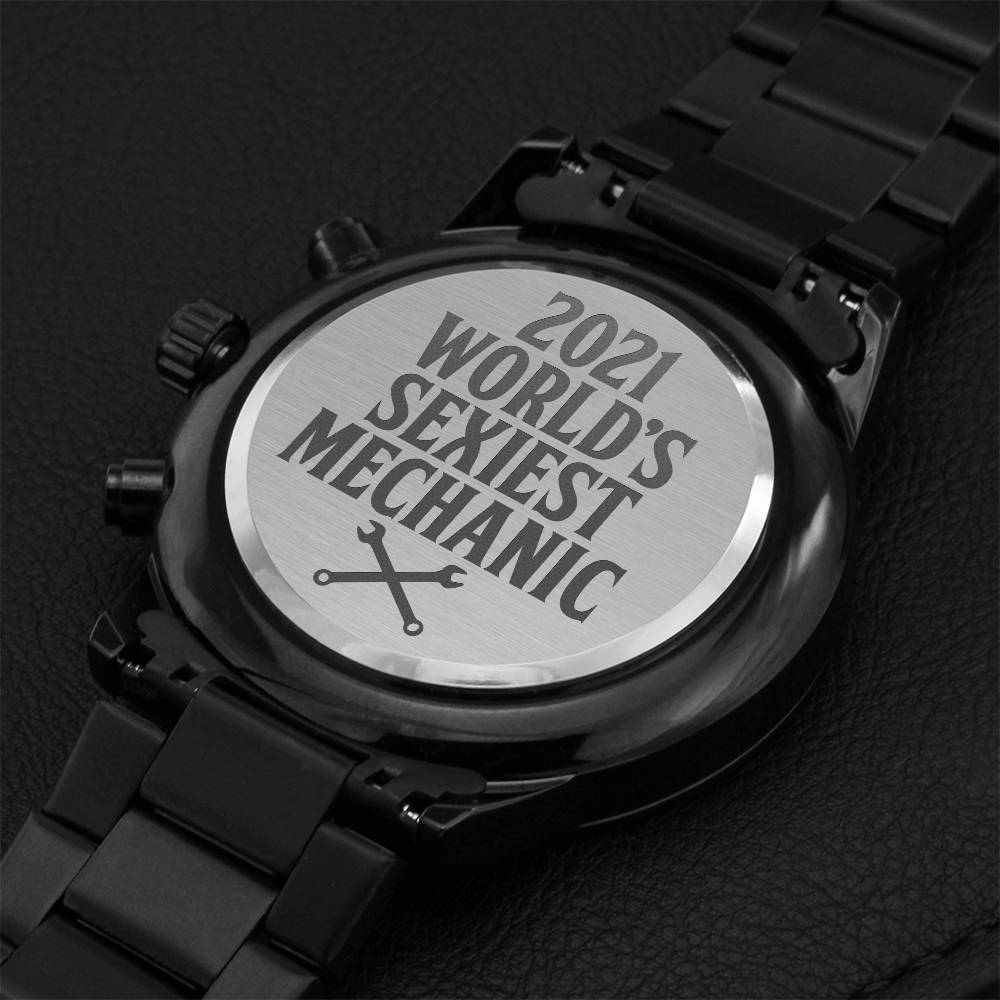 2021 World's Sexiest Mechanic Engraving Chronograph Watch