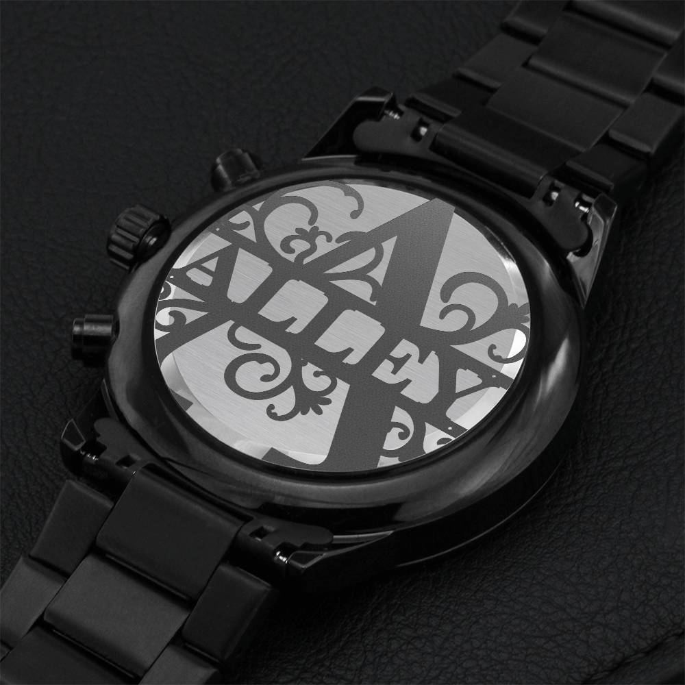 Alley-watch Engraving Chronograph Watch