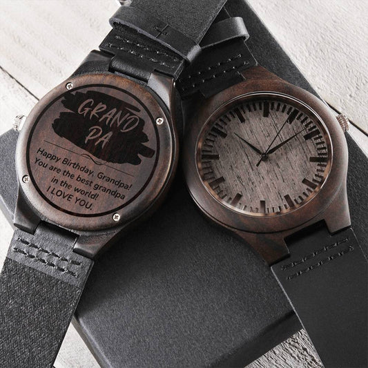 A Stunning Birthday Gift For Grandpa - The Amazing Engraved Wooden Watch