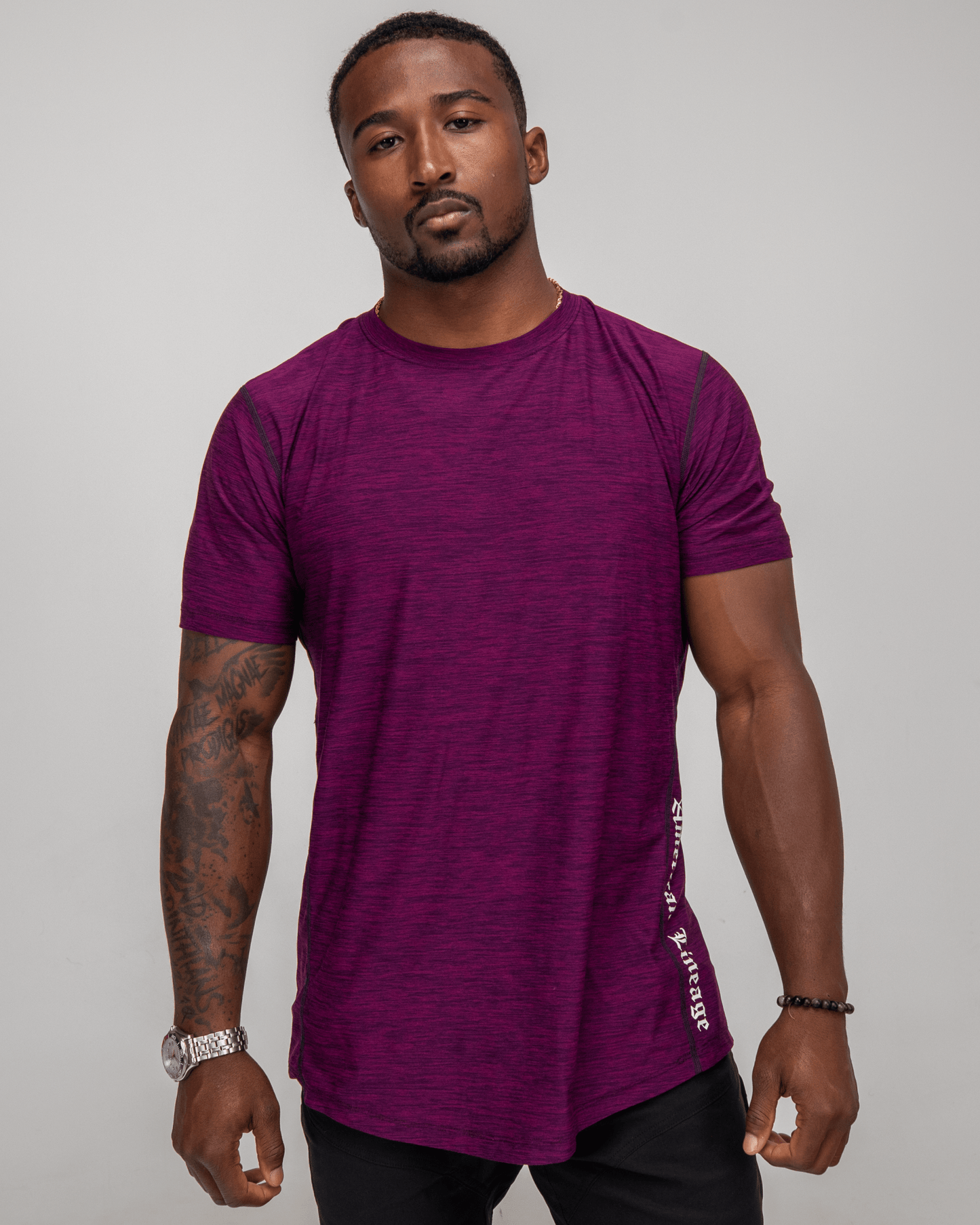 Heritage Purple Athleisure Tee Lightweight Performance Shirt