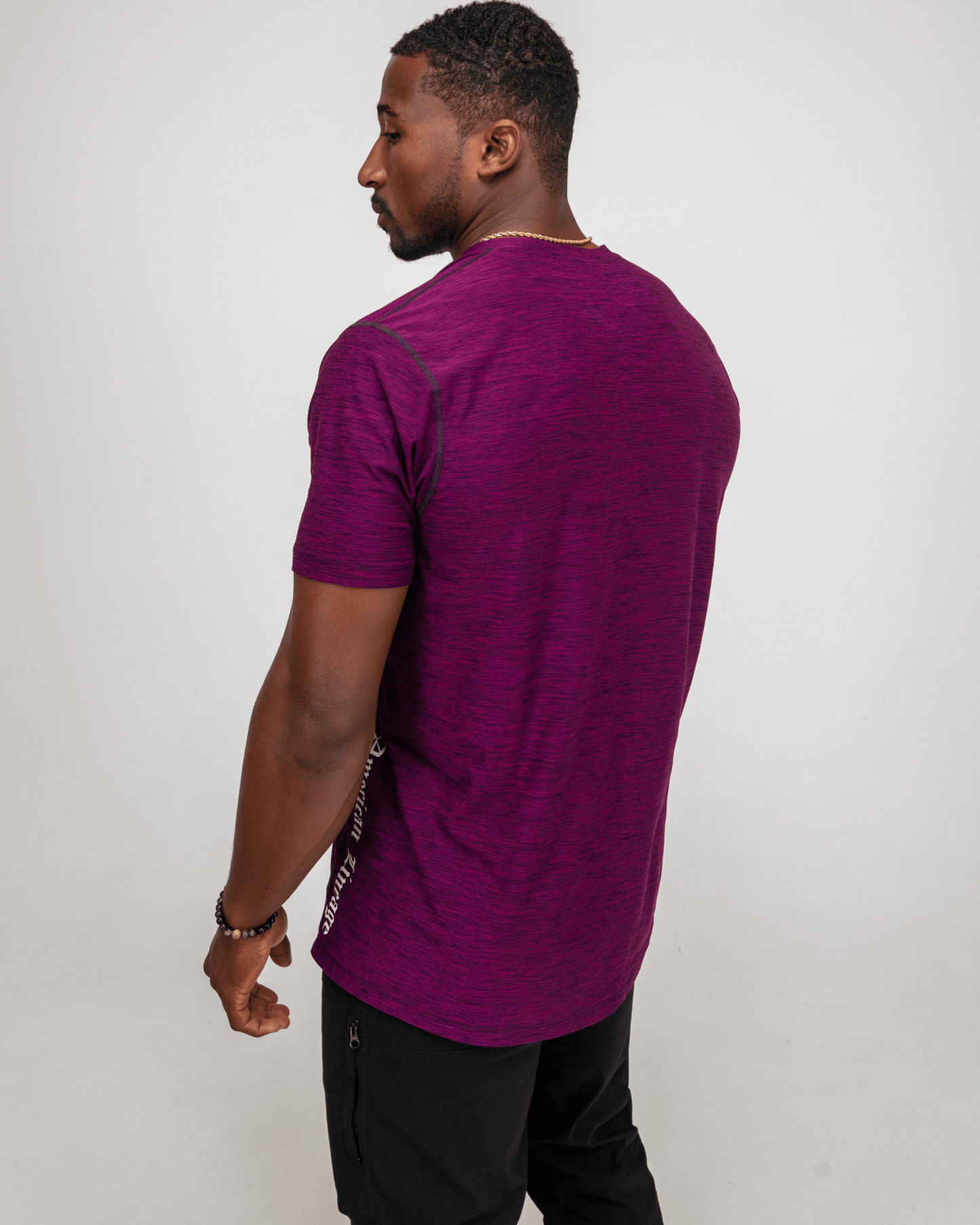 Heritage Purple Athleisure Tee Lightweight Performance Shirt