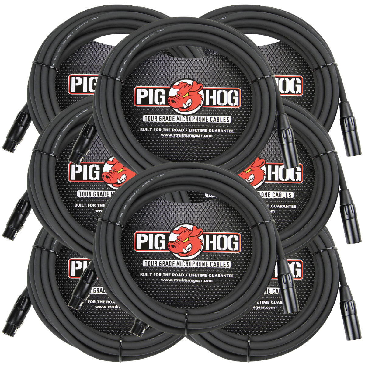 Pig Hog PHM30 8mm High Performance 30 Foot Microphone Cable 8 Pack