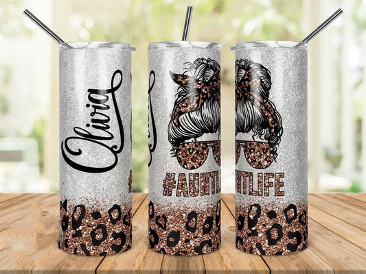 #auntlife 20 oz Skinny Tumbler