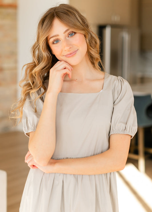 Ava Square Neck Midi Dress