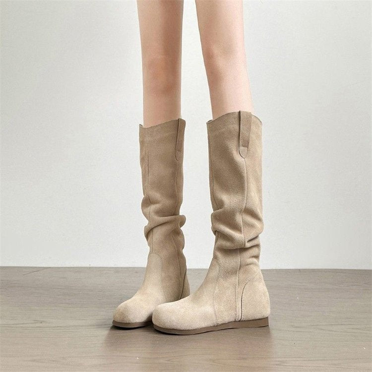 Creeper Knight Flat Heel Cowboy Boots for Women