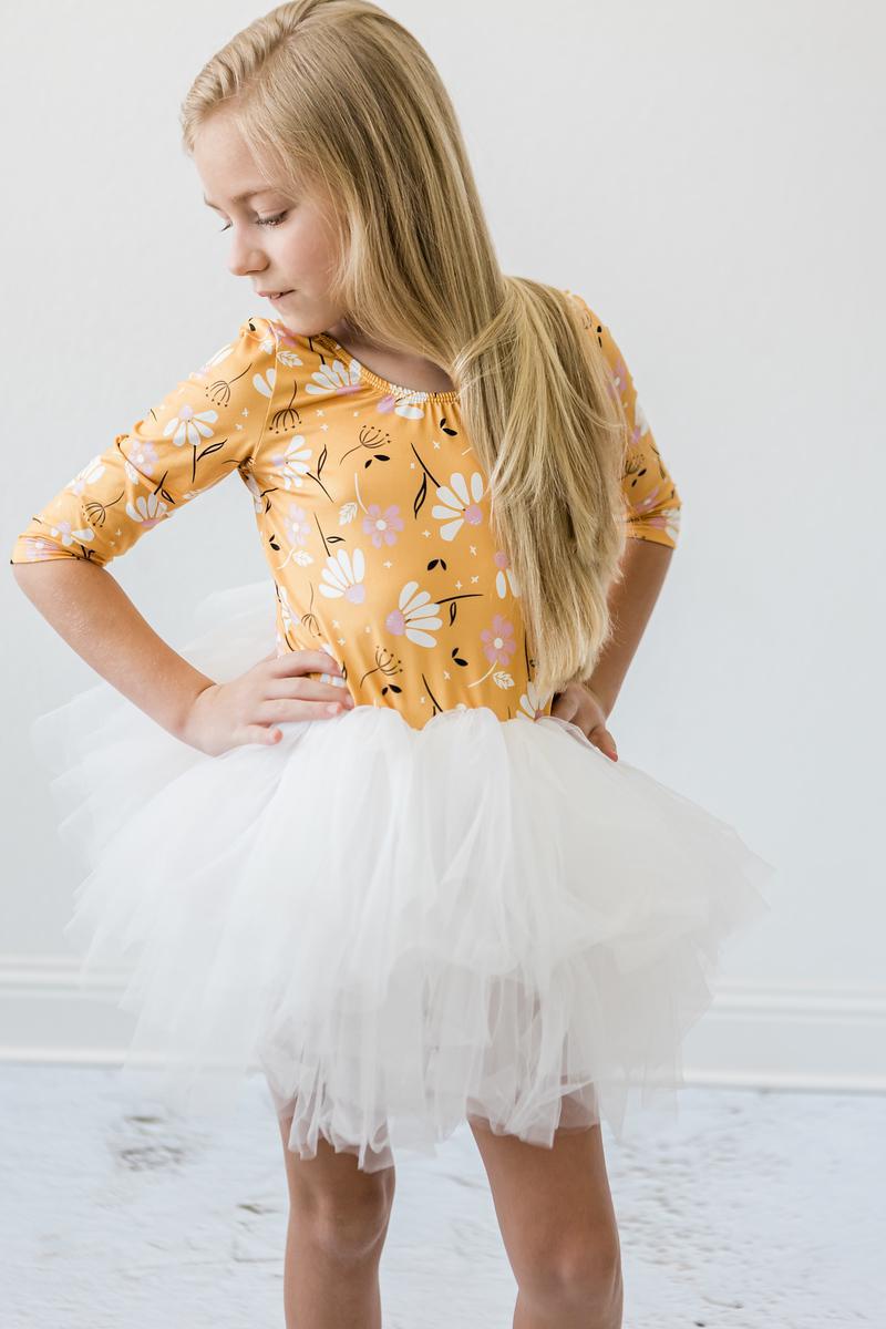 Dandelions in Fall Tutu Leotard 3/4 Sleeve Mila & Rose