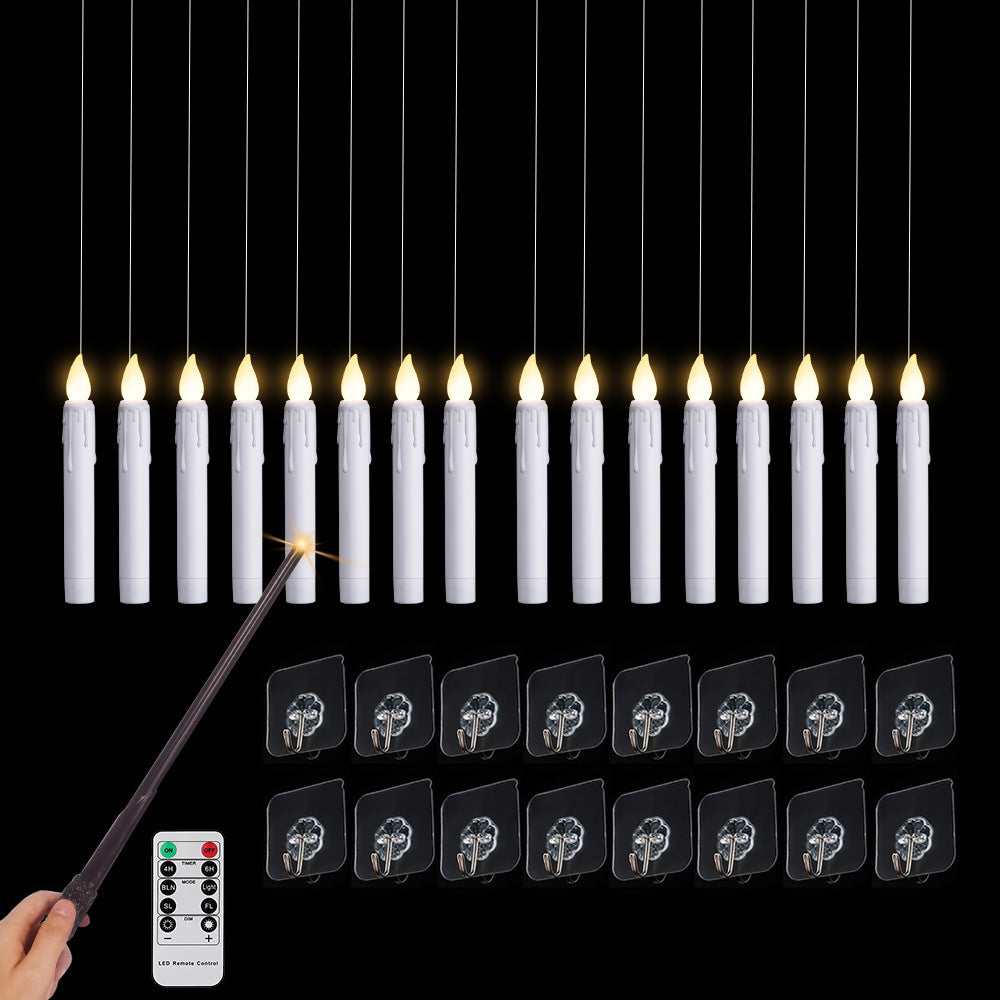 Halloween Party Decoration Candle Light LED Magic Wand Long Brush Holder FP15