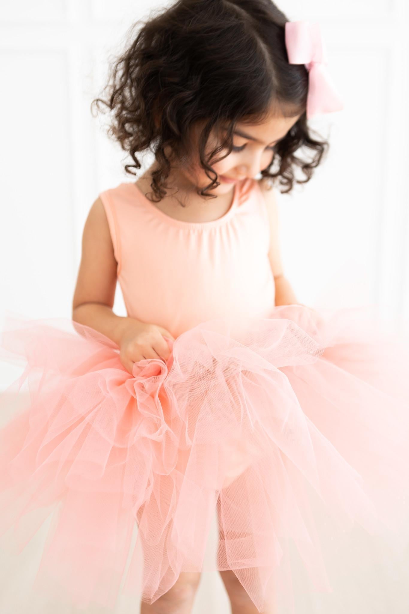 Bright Peach Full Tutu Leotard Mila & Rose